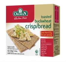 Toasted buckwheat crispibread